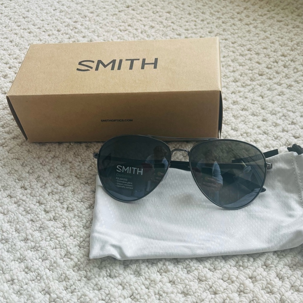 NWT SMITH Polarized Layback Aviator Sunglasses